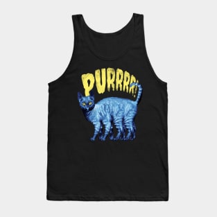 Creepy Purring Monster Cat Tank Top